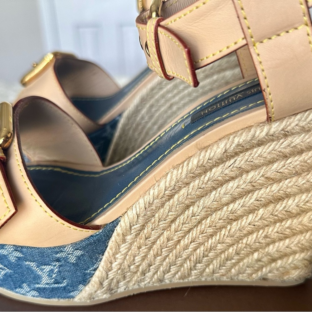 Authentic Louis Vuitton Wedge Sandals - Picture 7 of 12